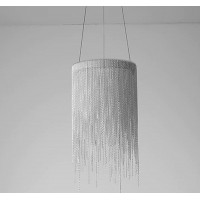 Stropné LED krištáľové svietidlo WATERFALL - 10W - chrómové