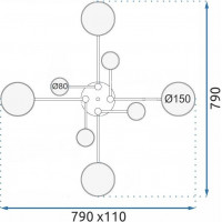 Stropné LED svietidlo GRID extend 80W - čierne / hnedé + ovládač