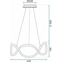 Stropné LED svietidlo PULSE 120W - chrómové + ovládač