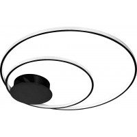 Stropné LED svietidlo CIRCLES - 110W - čierne - s ovládačom