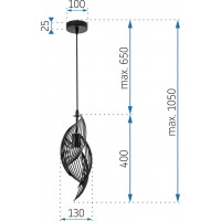 Stropné svietidlo LOFT VEIL - čierne