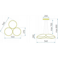 Stropné LED svietidlo HALO 120W - čierne + ovládač