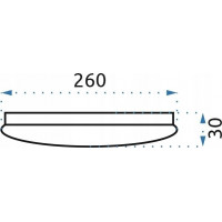 Stropné LED svietidlo PUFF - 26cm - 12W - biele