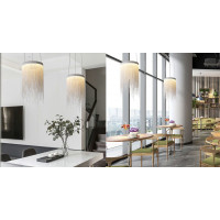 Stropné LED krištáľové svietidlo WATERFALL - 10W - chrómové