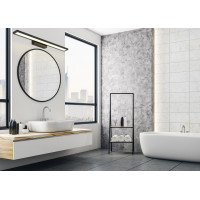 Nástenné LED svietidlo nad zrkadlo FLAT - 80 cm - 7W - čierne