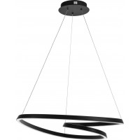 Stropné LED svietidlo HAZELNUT 70W - čierne + ovládač