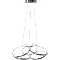 Stropné LED svietidlo HALO 120W - chrómové + ovládač