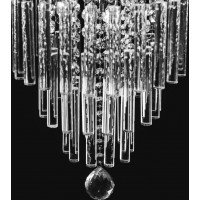 Stropné krištáľové svietidlo CRYSTAL icicle - 35 cm - chrómové