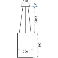 Stropné LED krištáľové svietidlo WATERFALL - 10W - chrómové