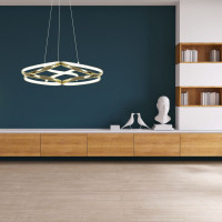 Stropné LED svietidlo HALO 120W - zlaté + ovládač