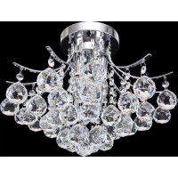 Stropné krištáľové svietidlo CRYSTAL rámp - 40x40 cm - chrómové