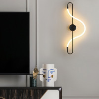 Nástenné LED svietidlo CURVE long - 24W - čierne