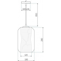 Stropné svietidlo MARBLE typ B - kov/sklo - biele