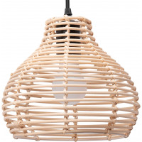 Stropné svietidlo BOHO small bulb - bambusové/čierne