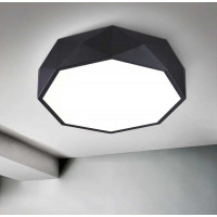 Stropné svietidlo COLE diamond - 40x40x8 cm - čierne