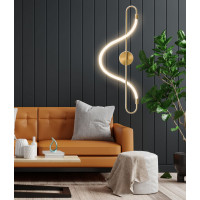 Nástenné LED svietidlo CURVE long - 24W - zlaté