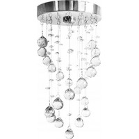 Stropné krištáľové svietidlo CRYSTAL helix - 55 cm - chrómové