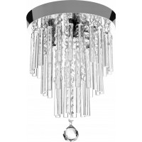 Stropné krištáľové svietidlo CRYSTAL icicle - 35 cm - chrómové