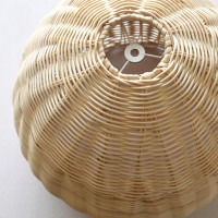 Stropné svietidlo BOHO bowl - bambusové/čierne