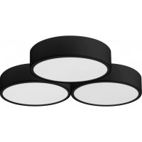 Stropné svietidlo COLE trio round - 49x46x8 cm - čierne