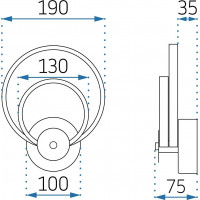 Nástenné LED svietidlo CIRCLES - 15W - čierne