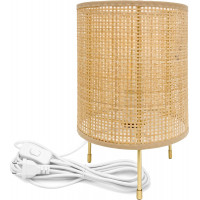 Stolová lampička BOHO net-E27 - bambus/kov