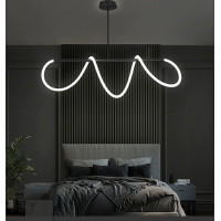 Stropné LED svietidlo CURVE long - 40W - čierne