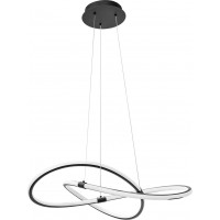 Stropné LED svietidlo LOOP - 113W - chrómové - s ovládačom