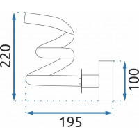 Nástenné LED svietidlo VORTEX half short - 18W - čierne
