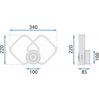 Nástenné LED svietidlo SQUARES - 13W - zlaté