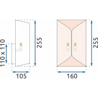 Nástenné svietidlo FOLDED - biele/zlaté