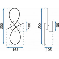 Nástenné LED svietidlo SWIRLS - 15W - zlaté