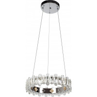 Stropné LED krištáľové svietidlo CROWN - 40W - chrómové - s ovládačom