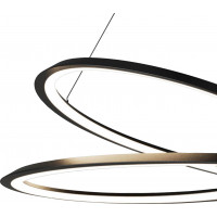 Stropné LED svietidlo ROLLY 75W - čierne + ovládač