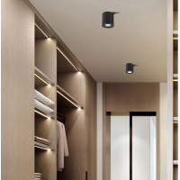 Stropné svietidlo DOT s výklopnou šošovkou - čierne