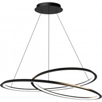 Stropné LED svietidlo ROLLY 75W - čierne + ovládač