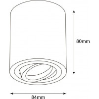 Stropné svietidlo DOT s výklopnou šošovkou - čierne