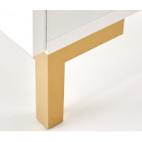 Nočný stolík OLIVER - biely/zlatý