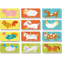 DODO Puzzle Domáce zvieratká 12x2 dieliky