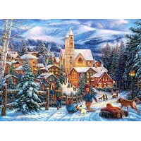 CASTORLAND Puzzle Sánkovanie v meste 300 dielikov
