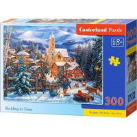 CASTORLAND Puzzle Sánkovanie v meste 300 dielikov