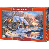 CASTORLAND Puzzle Zimná chalúpka 500 dielikov