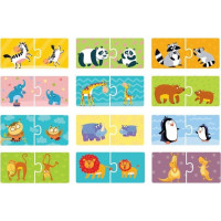 DODO Puzzle Zvieracie mamičky a mláďatká 12x2 dieliky