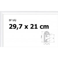 BFHM Plastový rám 29,7x21cm A4 - biely