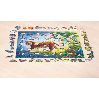 RAVENSBURGER Drevené puzzle Tiger v džungli 500 dielikov