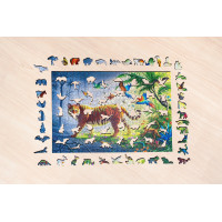 RAVENSBURGER Drevené puzzle Tiger v džungli 500 dielikov