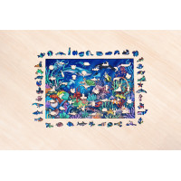 RAVENSBURGER Drevené puzzle V mori 500 dielikov