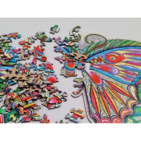 Drevené puzzle Motýľ XL 191 dielikov v darčekovej krabičke