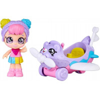 TM TOYS Kindi Kids Minis bábika Rainbow Kate s lietadlom