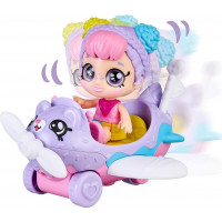 TM TOYS Kindi Kids Minis bábika Rainbow Kate s lietadlom